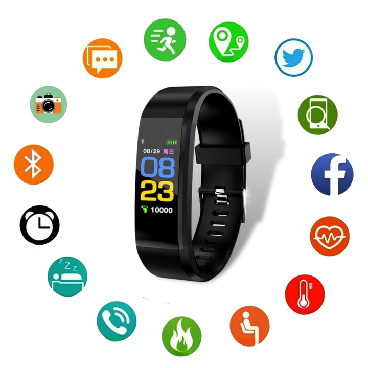 Wearable tech for seniors: Smartwatch monitoring heart rate & blood pressure. Essential health tracker.