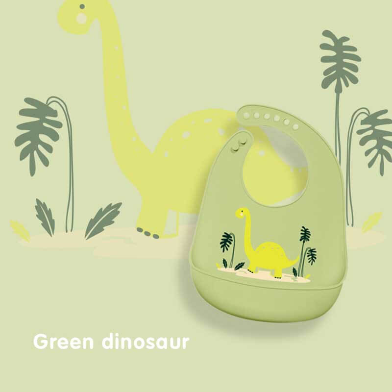 Textured detail of a silicone bib, emphasizing its soft, flexible, and easy-clean material for babies