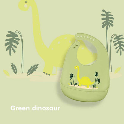 Textured detail of a silicone bib, emphasizing its soft, flexible, and easy-clean material for babies