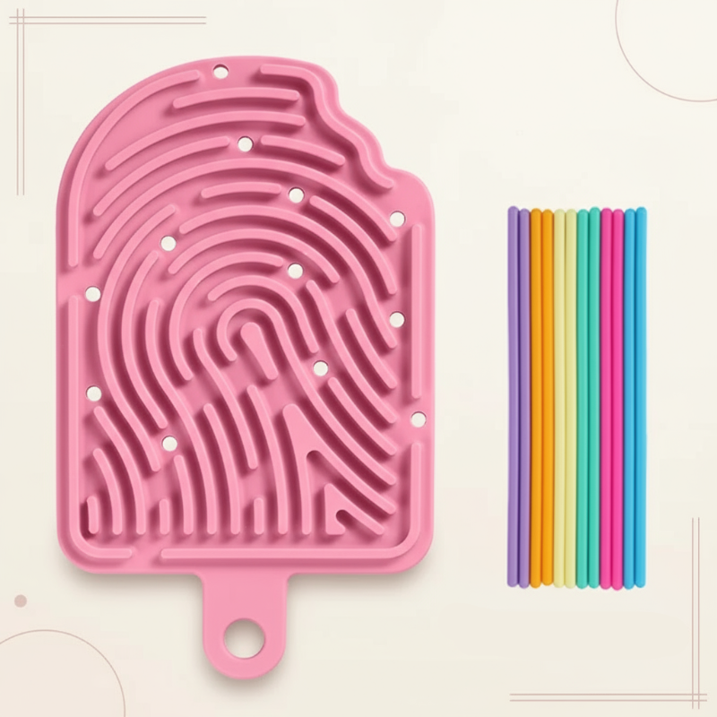 Group of friends sharing silicone fidget sensory boards, promoting interactive play and calm.