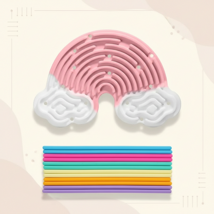 Unisex silicone fidget board on a white background, a simple and effective anxiety toy.