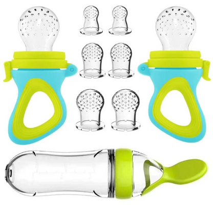Baby fruit feeder with secure snap-lock, ideal for introducing solids
