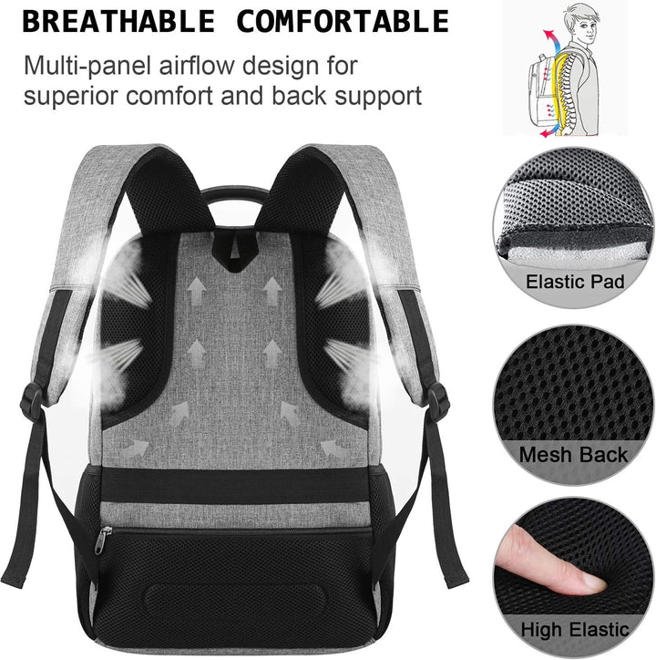 Practical gift: Unisex anti-theft USB charging laptop backpack for commuters, students, & travelers.