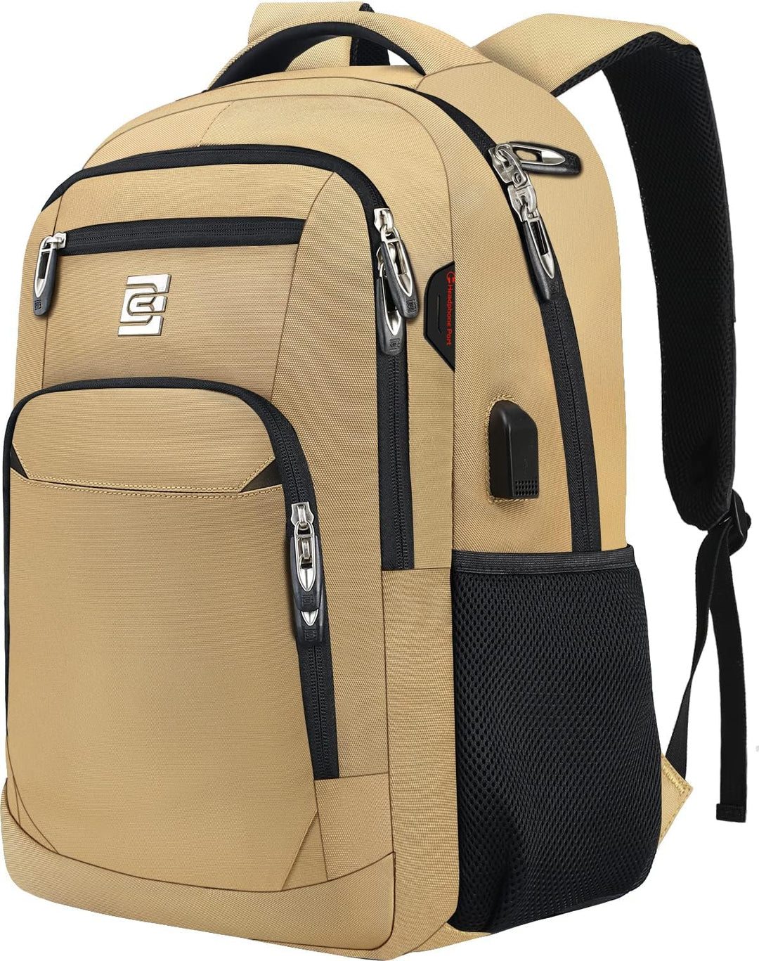 Unisex slim anti-theft laptop backpack with USB charging port, ideal for daily commuters.