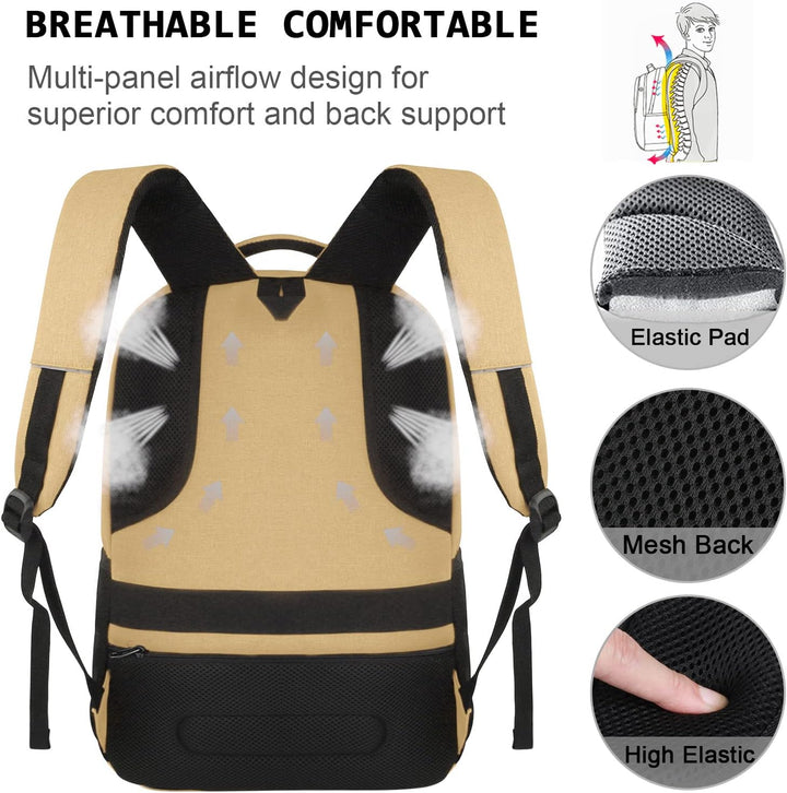 Secure & stylish slim anti-theft backpack, USB charging, perfect for urban exploration.