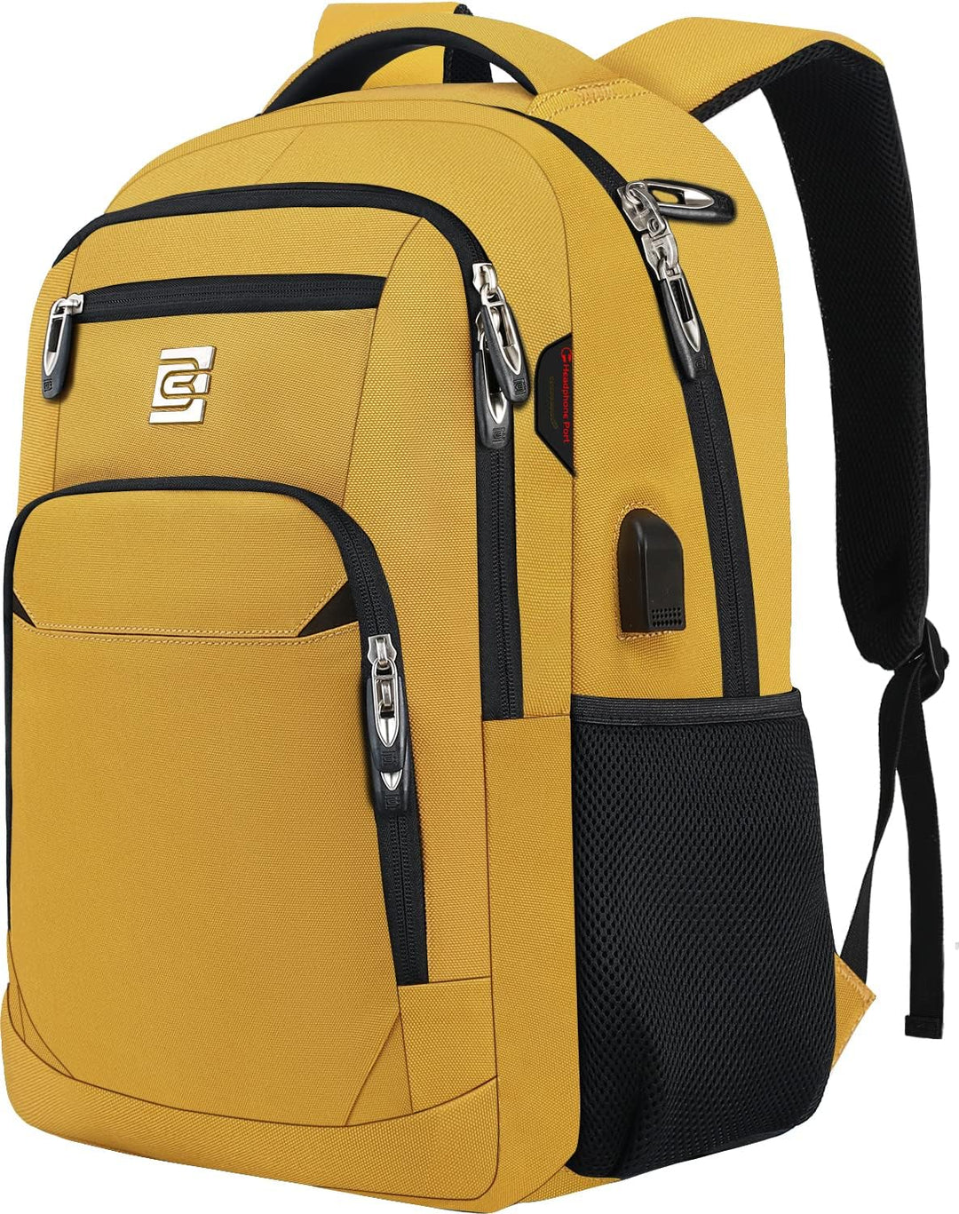 Business anti-theft laptop backpack, sleek slim design with USB charging for professionals.