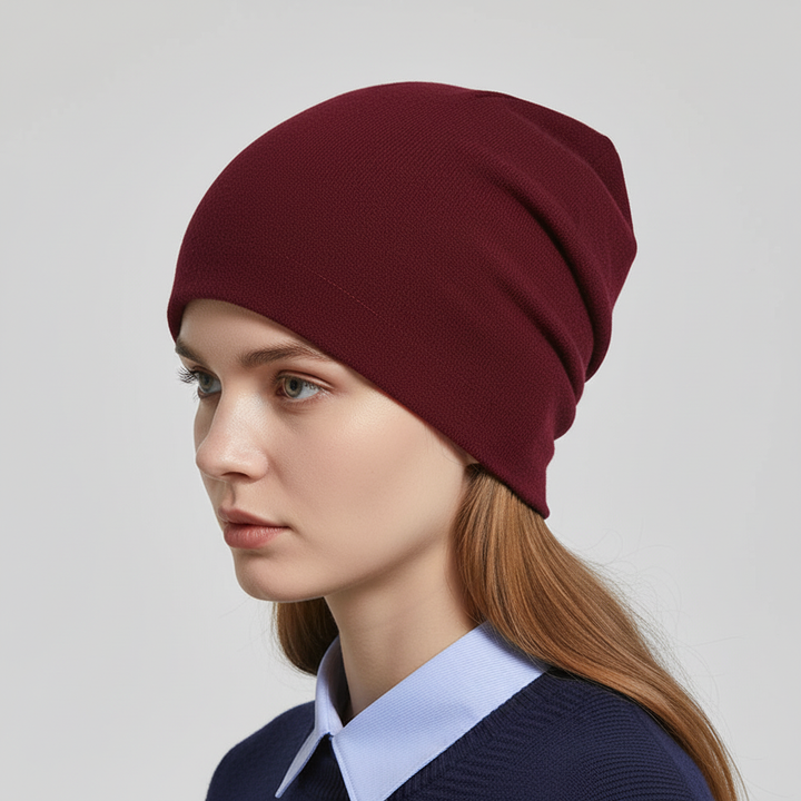 Soft knit Slouchy Beanie. This warm & fashionable hat is ideal for chilly days.