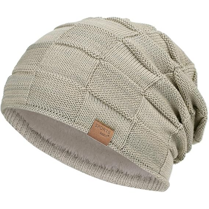 Comfortable unisex knit slouchy beanie, a cozy winter hat and essential cold weather accessory.