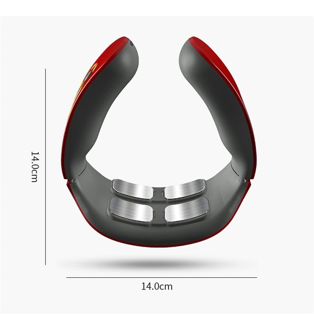 Ergonomic portable neck and shoulder massager with soothing heat relief for muscle tension.