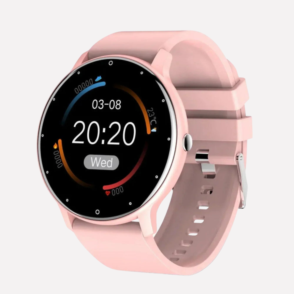 Advanced unisex smart watch, monitoring heart rate, blood oxygen, and activity for comprehensive fitness tracking.