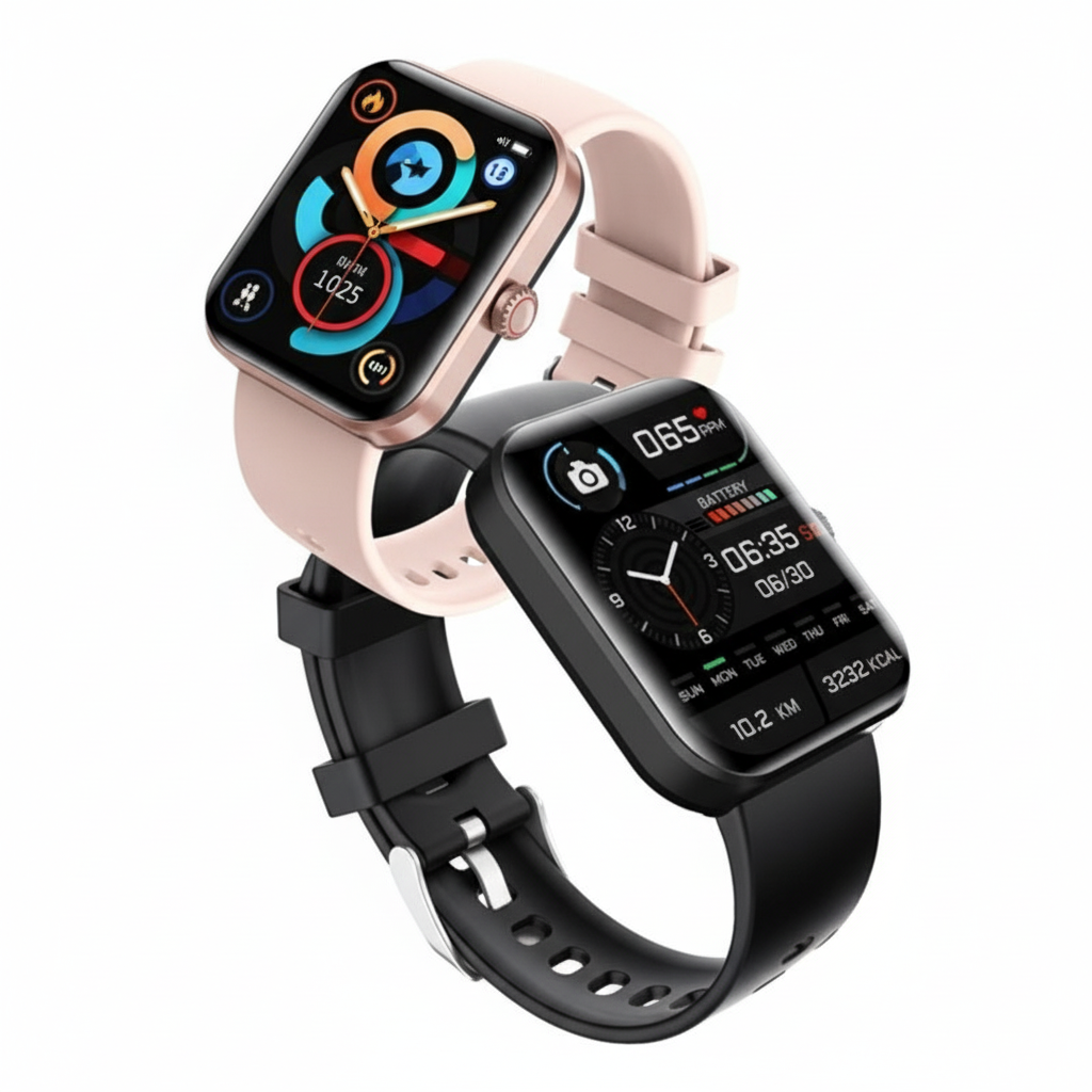 Advanced wellness watch, unisex. Features non-invasive glucose, heart rate, sleep & fitness tracking.