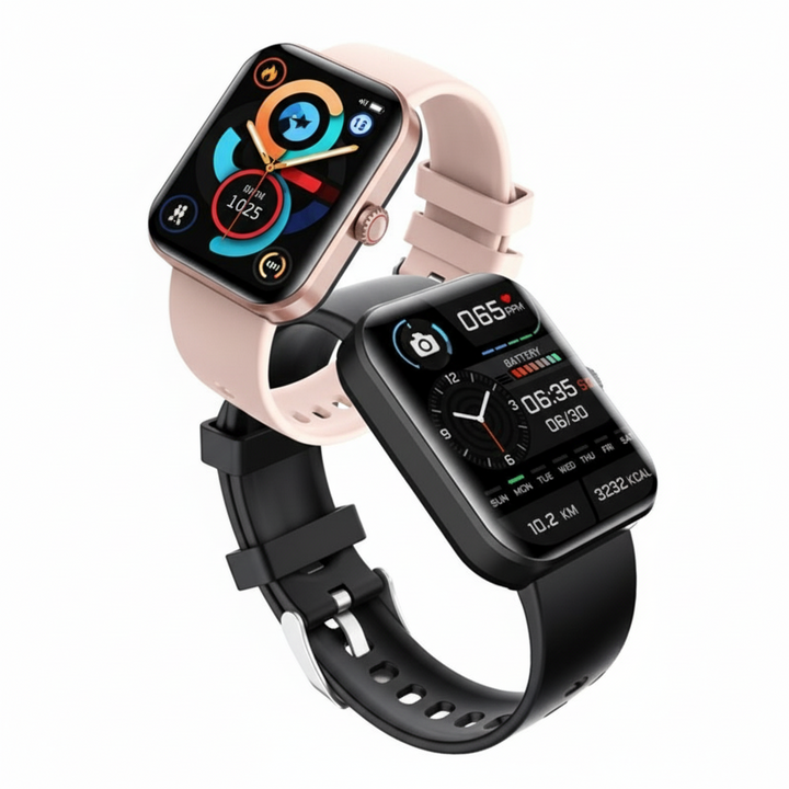 Advanced wellness watch, unisex. Features non-invasive glucose, heart rate, sleep & fitness tracking.