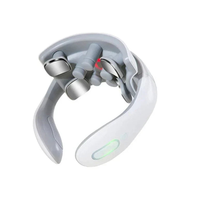 Advanced smart vibration neck massager provides targeted heat & pulse therapy for effective stress relief.
