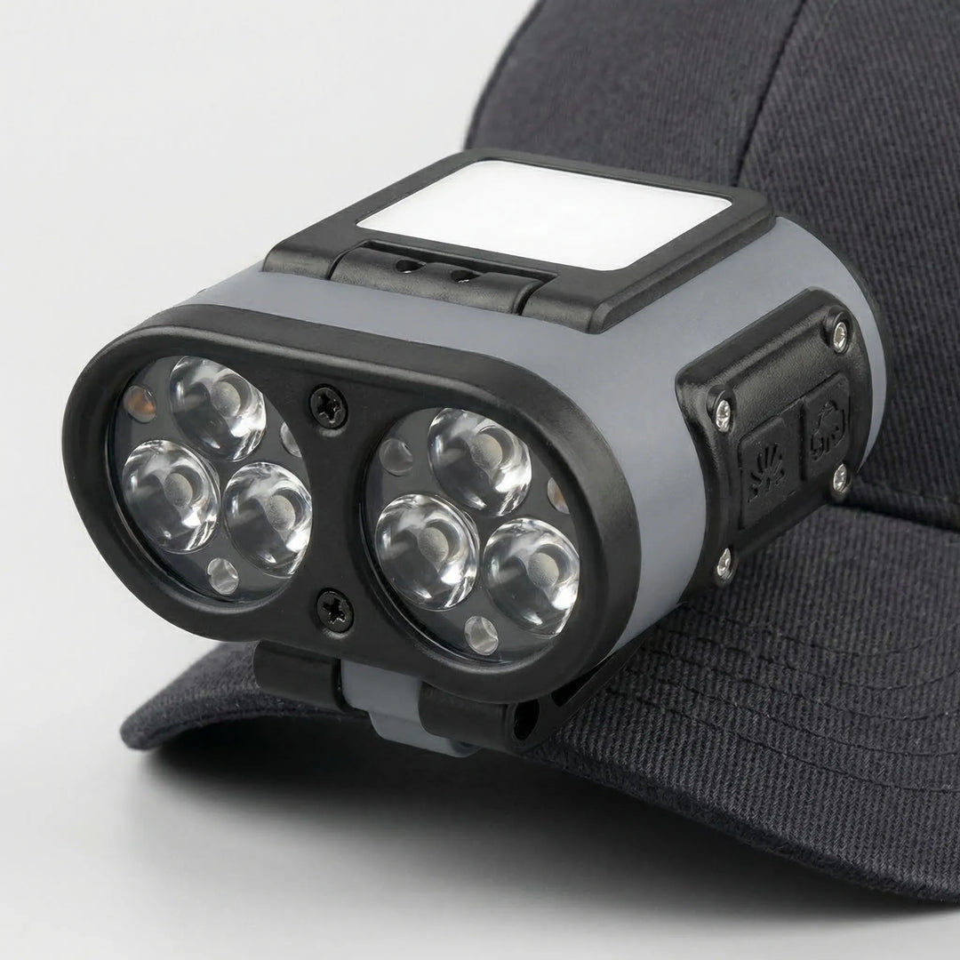Durable unisex headlamp with smart sensor & strong clip. Rechargeable LED light for detailed tasks & dark areas.