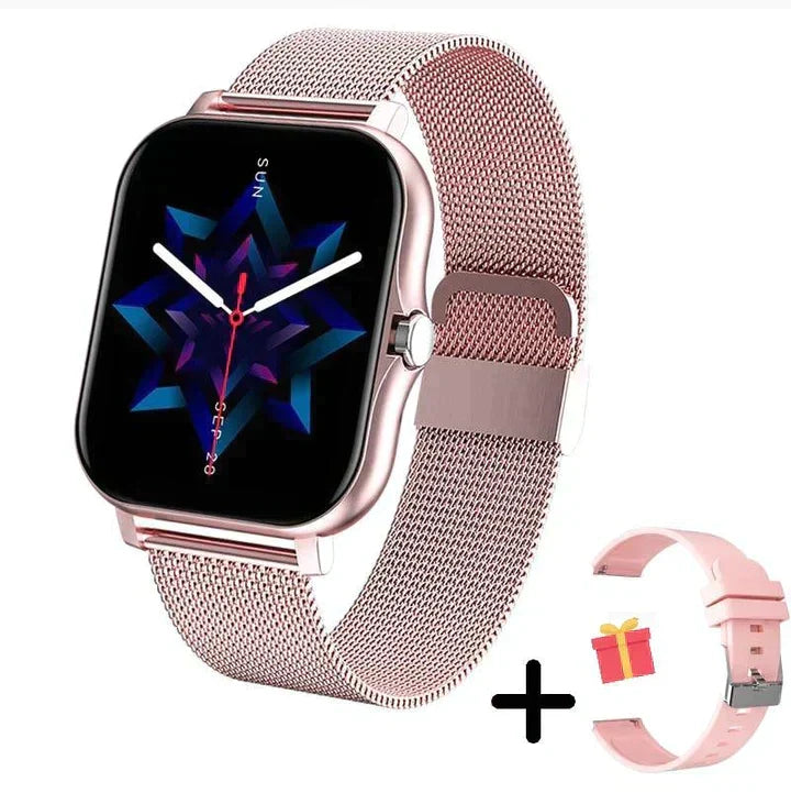 Sleek unisex digital smartwatch with activity tracking and Bluetooth calling. A modern accessory for health monitoring.