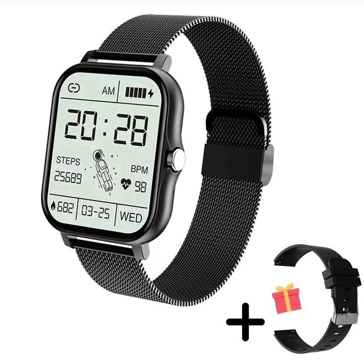 Advanced fitness tracker smartwatch with health monitoring features and convenient Bluetooth calling for all-day use.