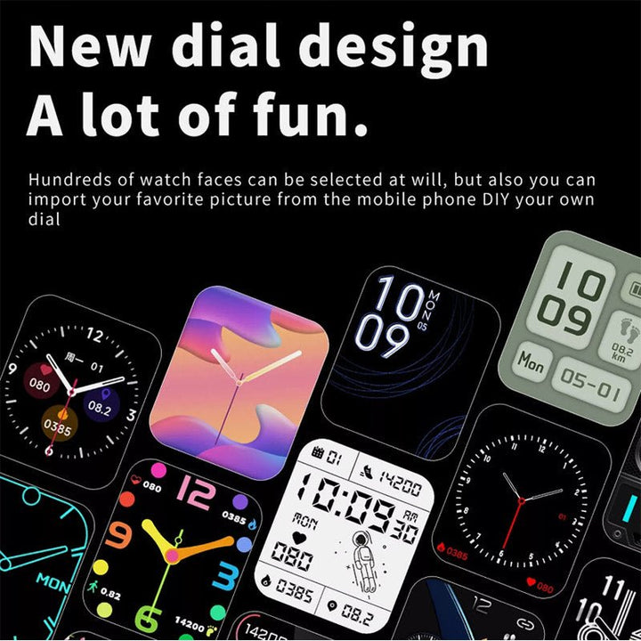 Innovative non-invasive blood sugar and health tracking smartwatch. Monitors BP, heart rate, & sleep.