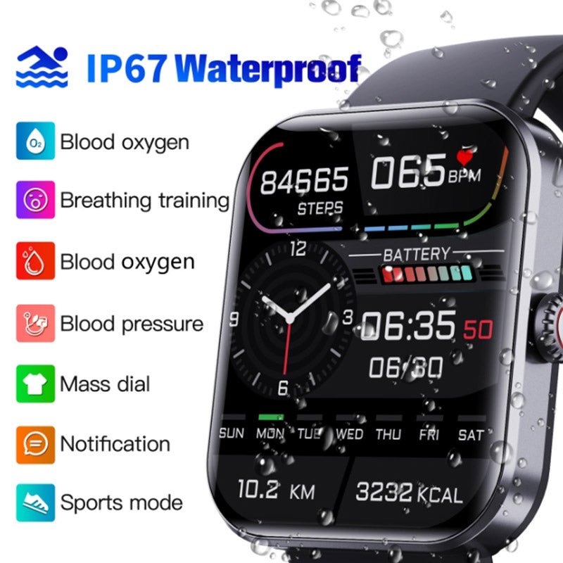 Stylish unisex smartwatch for daily health and glucose management. Wearable tech for blood sugar monitoring.