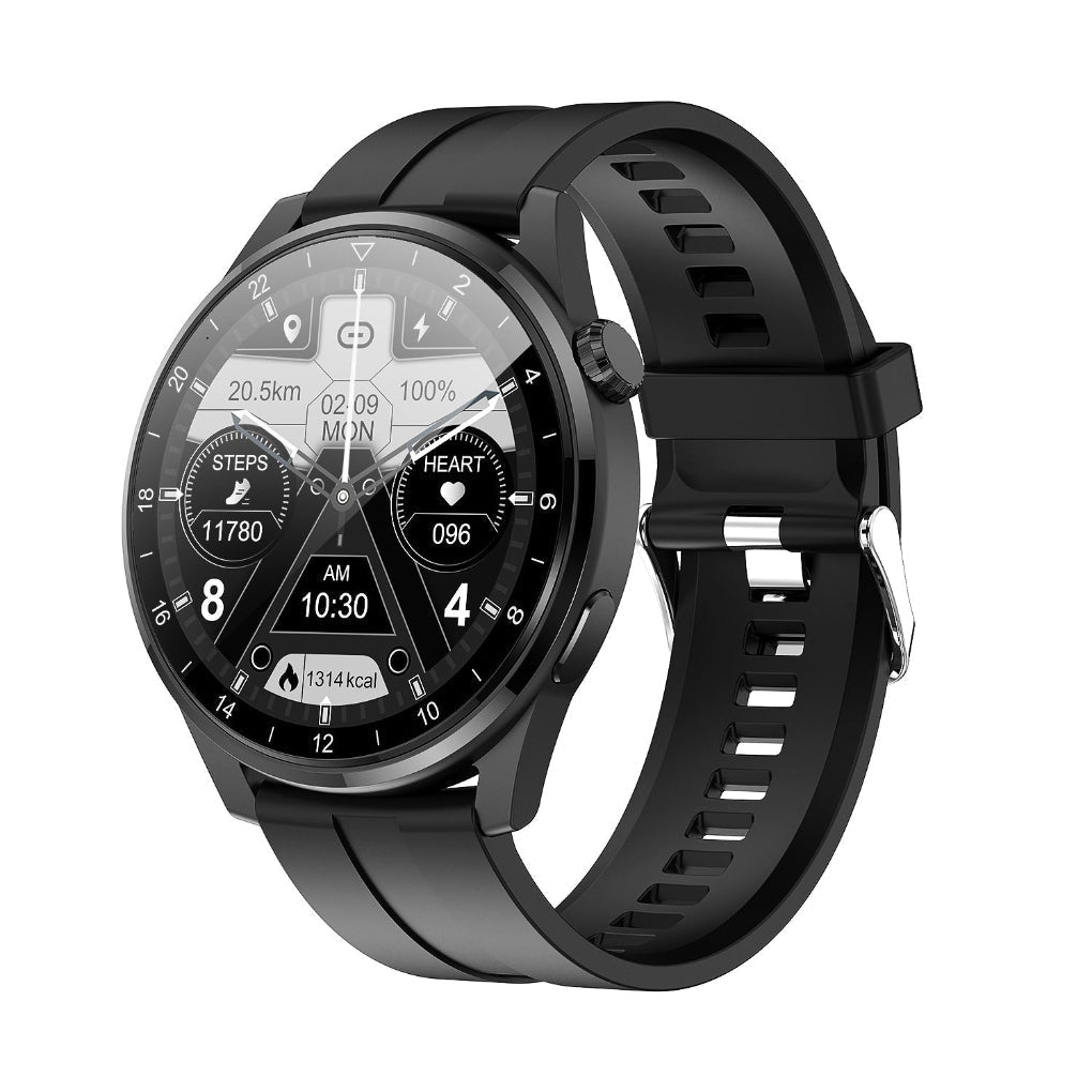 Stylish unisex digital watch featuring health monitoring, smart notifications, and Bluetooth call function.