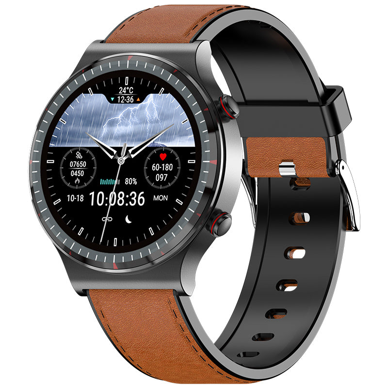 Digital health watch with an accurate heart rate sensor on the back, comfortable fit.