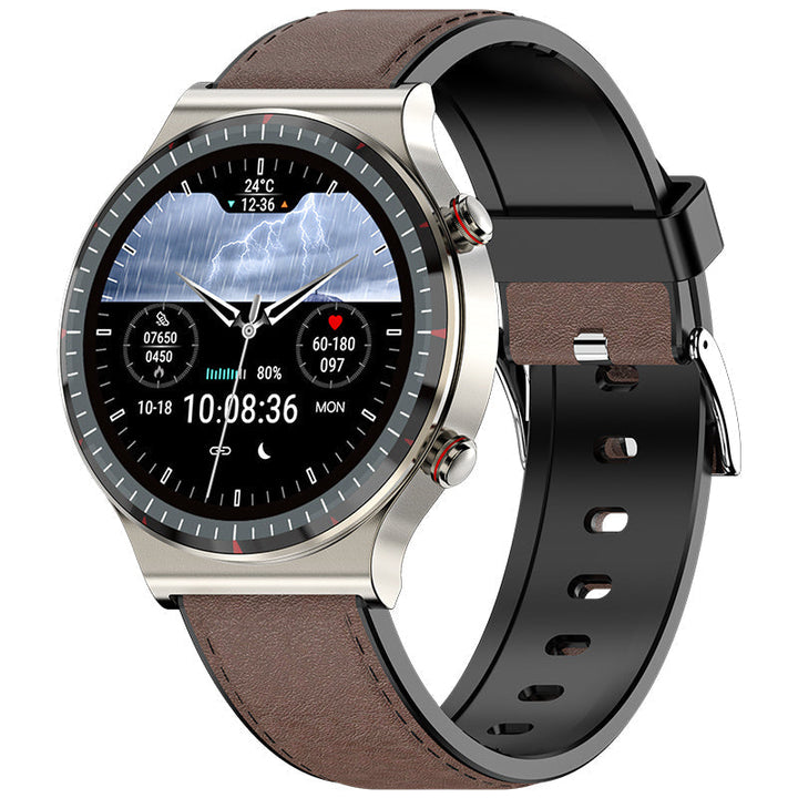 Lifestyle wellness tracker: smart watch with ECG, SpO2, HR functions. Comprehensive health.
