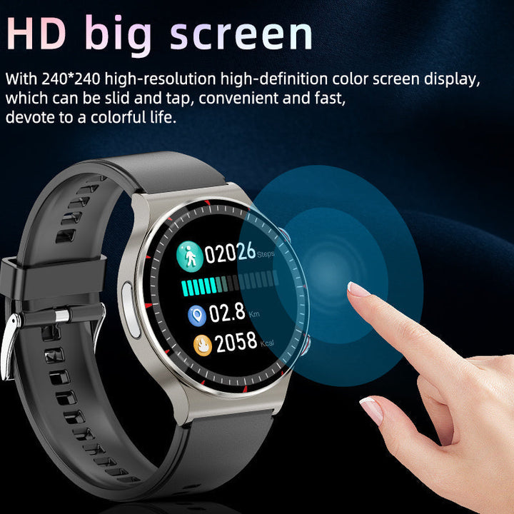 Unisex digital watch with vibrant screen, showcasing current blood oxygen data clearly.