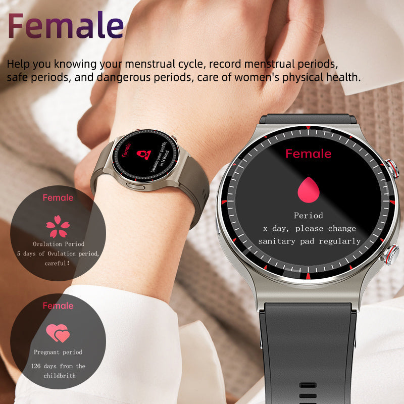 Smartwatch for wellness, tracking heart rate & sleep. Modern, unisex activity tracker gadget.