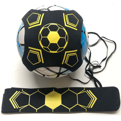 Soccer training belt and ball shown, a key piece of equipment for solo skill development and football practice.