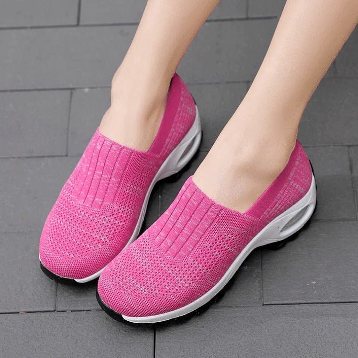 SOLEEASE orthopedic walking shoes, unisex comfort slip-ons with superior arch and heel support.
