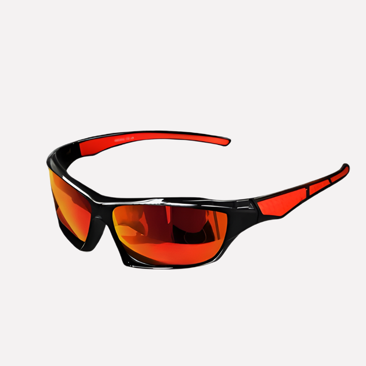 Unisex sports wrap sunglasses with UV400 polarized lenses, ideal for cycling, running, and fishing.