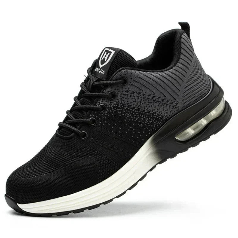 Heavy-duty unisex steel toe work sneakers, providing ultimate protection for construction workers.