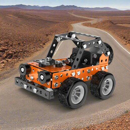 Metal assembly toy car, STEM learning kit, great for aspiring mechanics