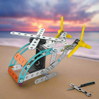 DIY metal assembly kit, STEM educational gift, promoting engineering skills