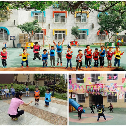 Adults enjoying Sticky Vest Throw & Catch Game, promoting active play and team sport
