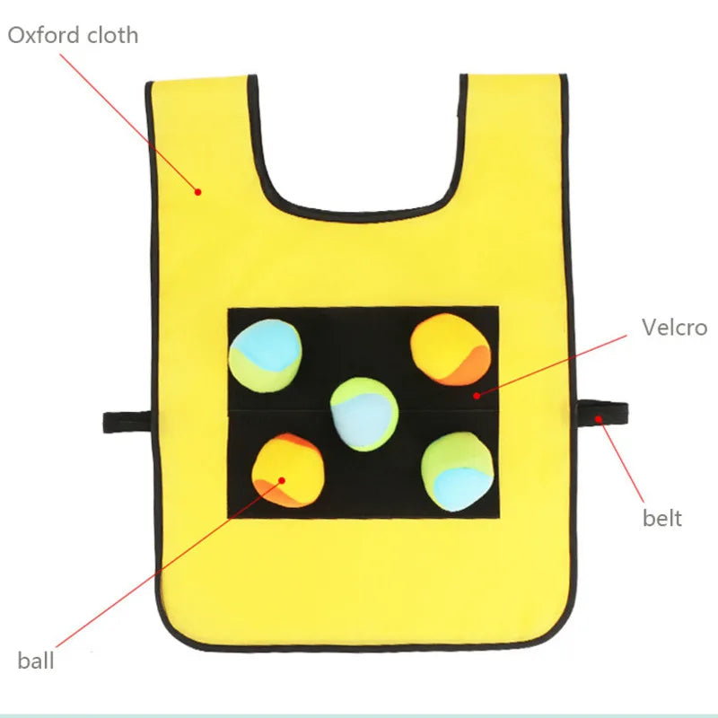Unisex Sticky Vest Game encouraging active play for kids and adults, durable Oxford fabric