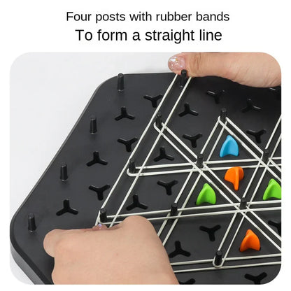 Portable travel game version of the strategic thinking board game, compact for on-the-go fun
