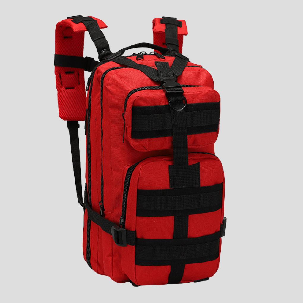 Durable unisex tactical hiking pack with MOLLE webbing, perfect for outdoor adventures, camping, and everyday carry.