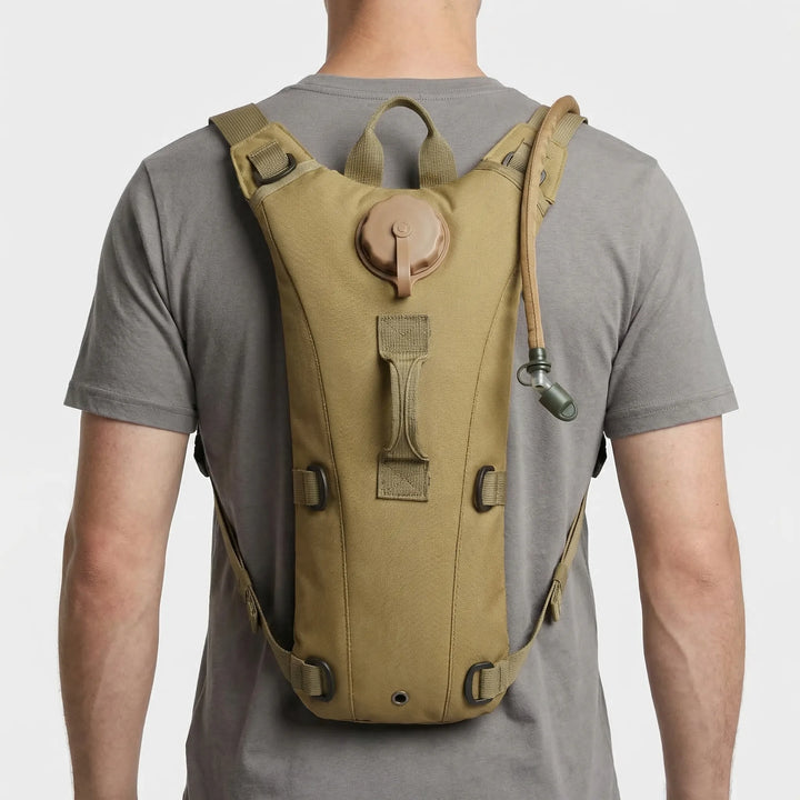 Comfortable, lightweight tactical hydration pack with 3L bladder for outdoor sports & adventure.