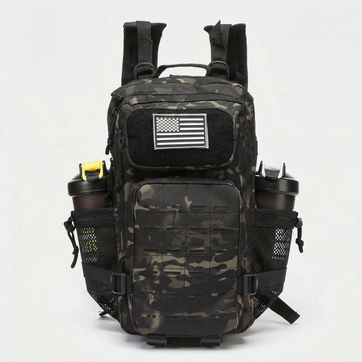 Rugged tactical hiking pack, durable high capacity MOLLE backpack for all outdoor and travel needs.