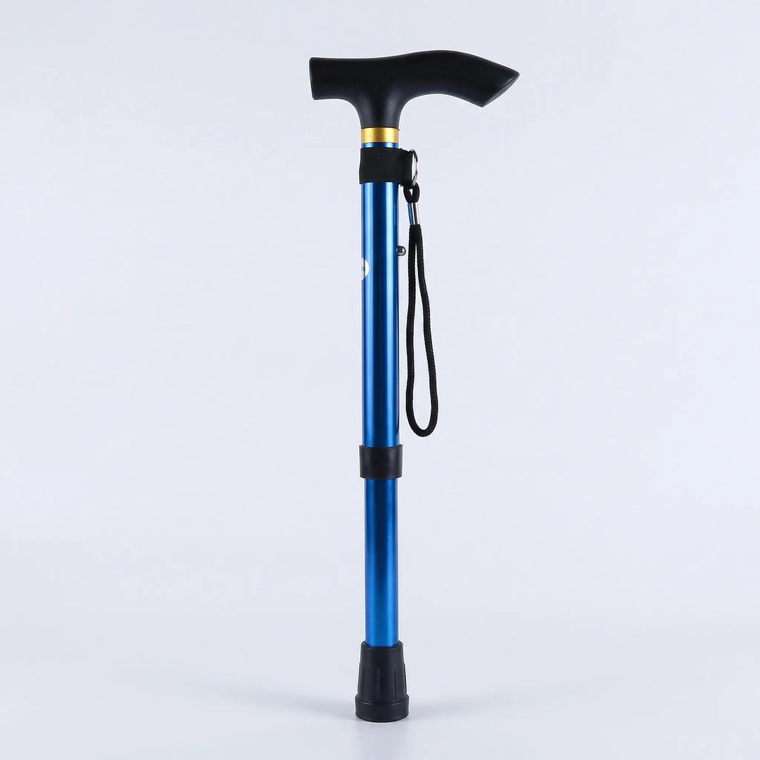 Ergonomic folding walking cane, ideal mobility aid for elderly & disability support.