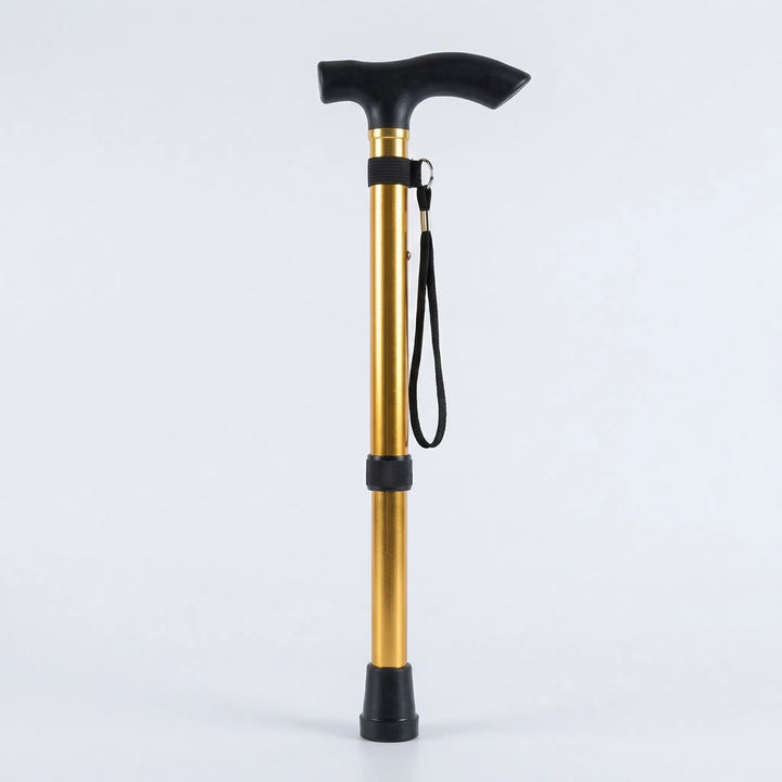 Durable aluminum telescopic folding walking cane with comfortable grip for daily use.
