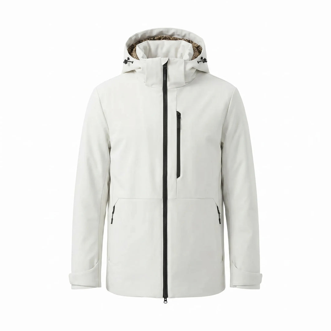 Essential unisex winter jacket: a hooded thermal windbreaker for ultimate cold weather outdoor gear.