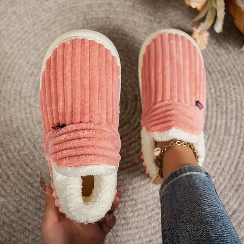 Embrace winter with cozy unisex thermal house slippers, perfect for indoor warmth.