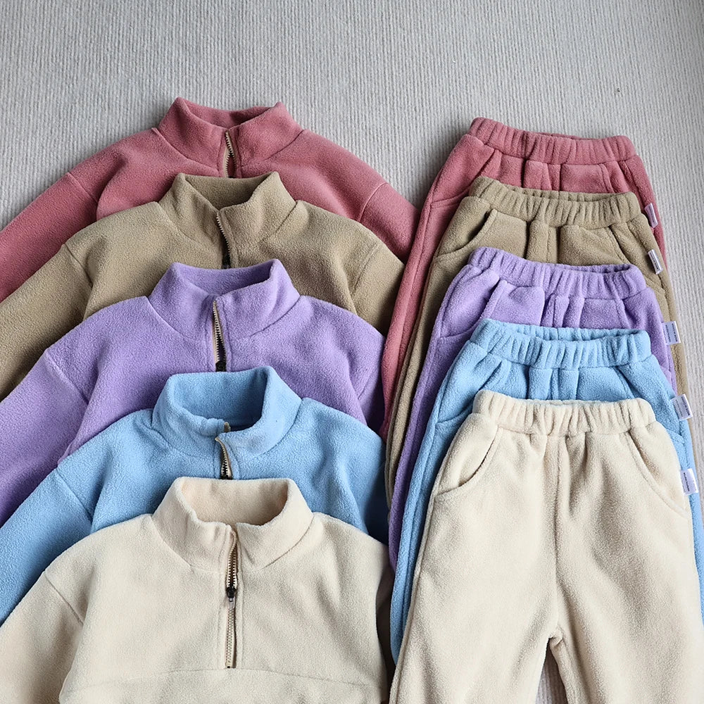 Soft-touch fleece toddler hoodie, featuring elastic cuffs, cozy infant clothing