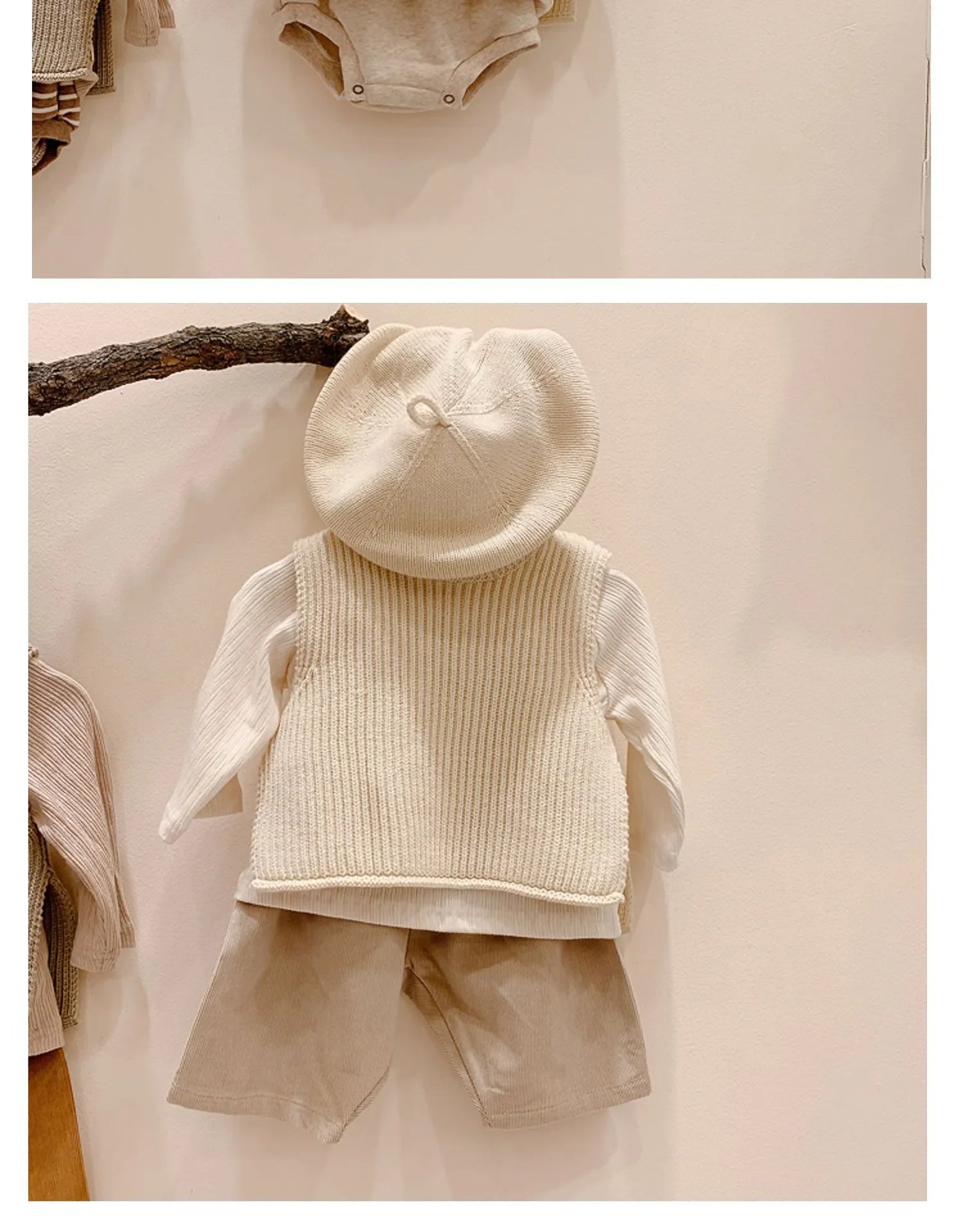 Unisex toddler knit vest, an easy-to-wear outerwear for fall, ideal for casual outfits.