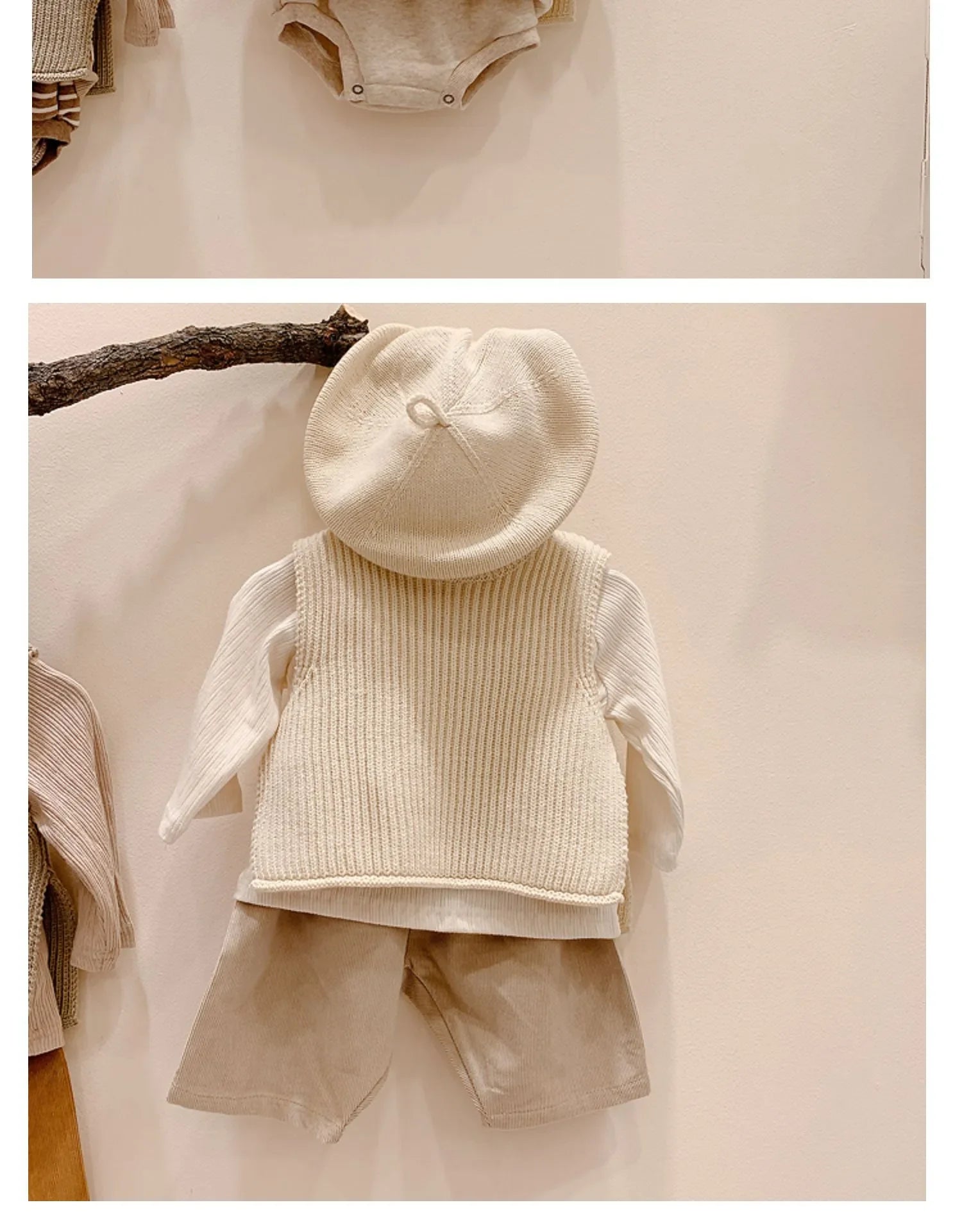 Unisex toddler knit vest, an easy-to-wear outerwear for fall, ideal for casual outfits.