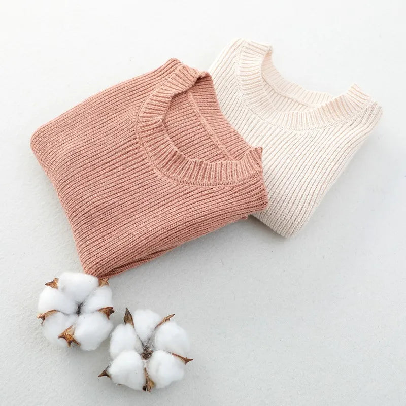 Layering vest for toddlers, knit cotton construction makes it soft and cozy.