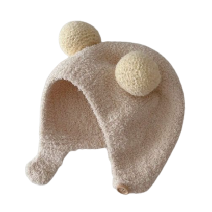 Soft unisex baby earflap hat in fleece, providing warmth for toddlers during cold winter.