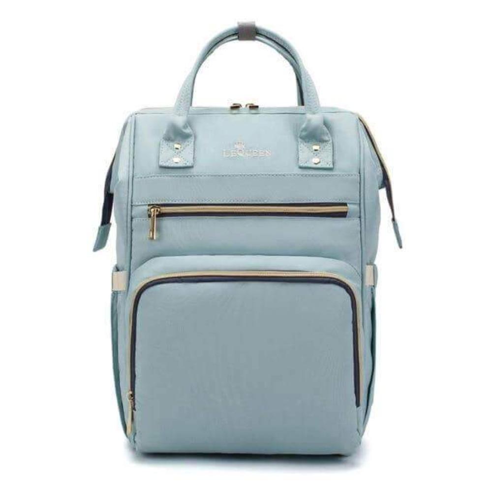 Spacious unisex travel diaper backpack featuring dedicated insulated pockets & easy access compartments.
