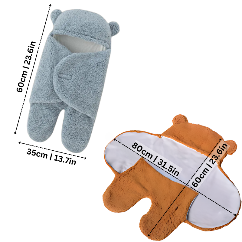 Close-up of a soft, breathable unisex baby swaddle blanket, ideal for newborn comfort